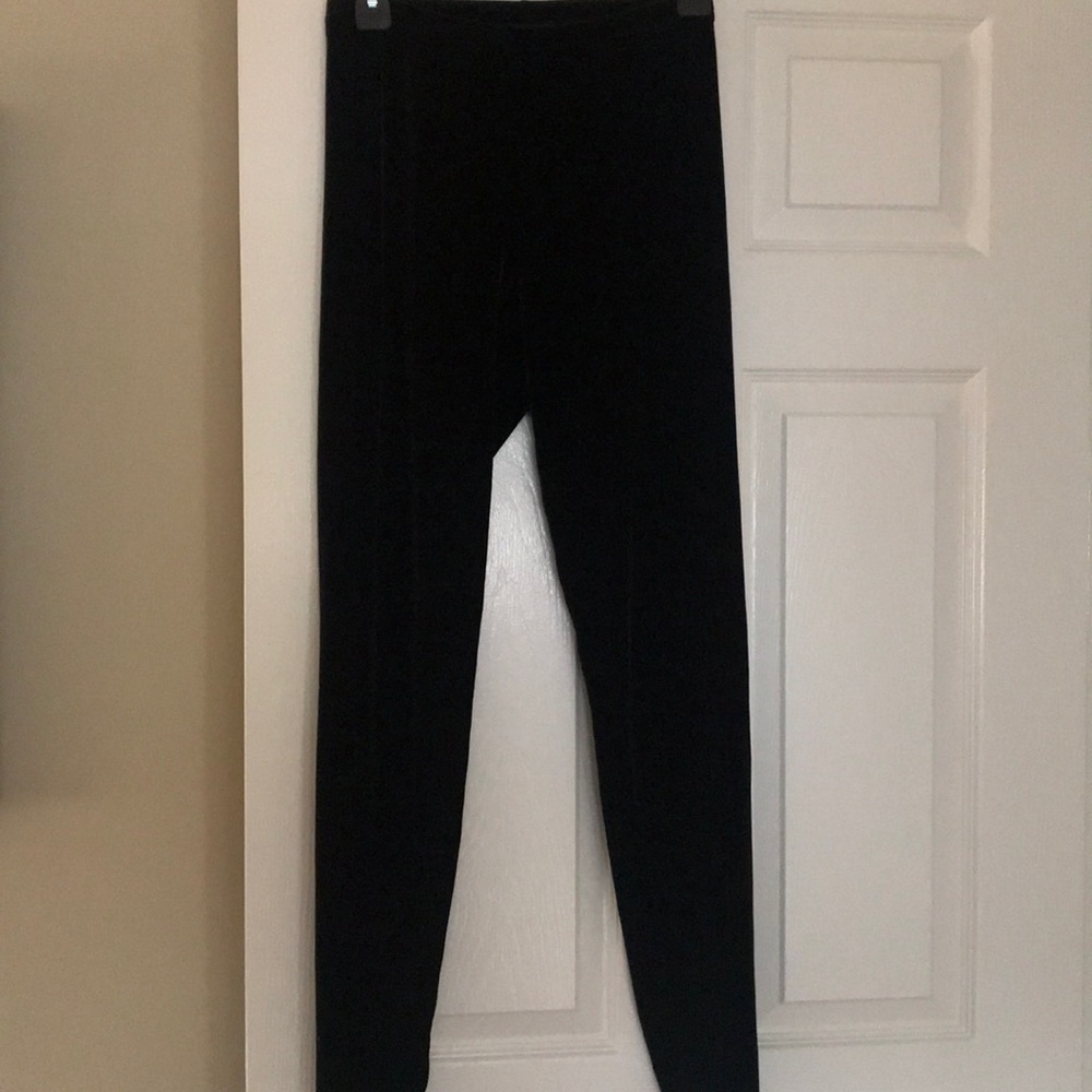American Apparel Black Velour Leggings